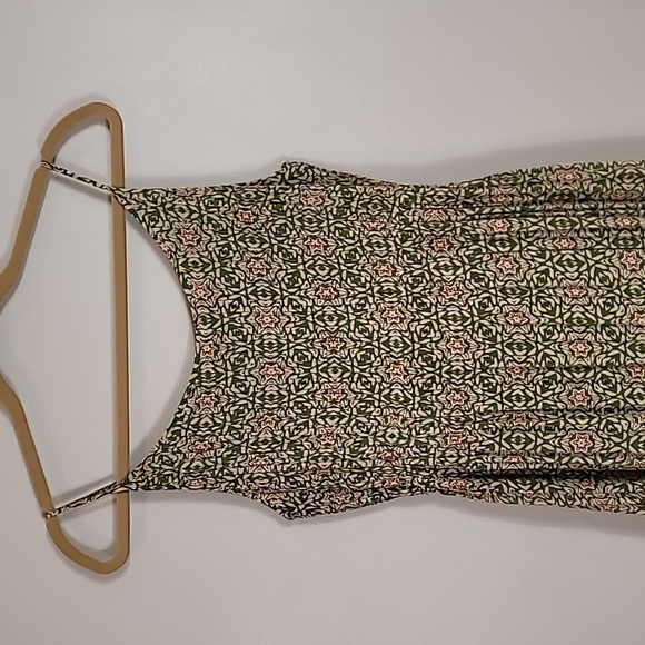 Vintage Robbie Bee Tiered Floral Maxi Dress Size 8 Green Boho Forest Fairy Flowy - Picture 11 of 13